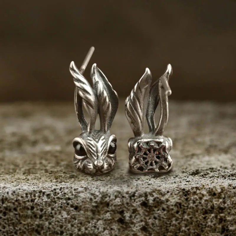 Vintage Rabbit Sterling Silver Stud Earring sold by GTHIC