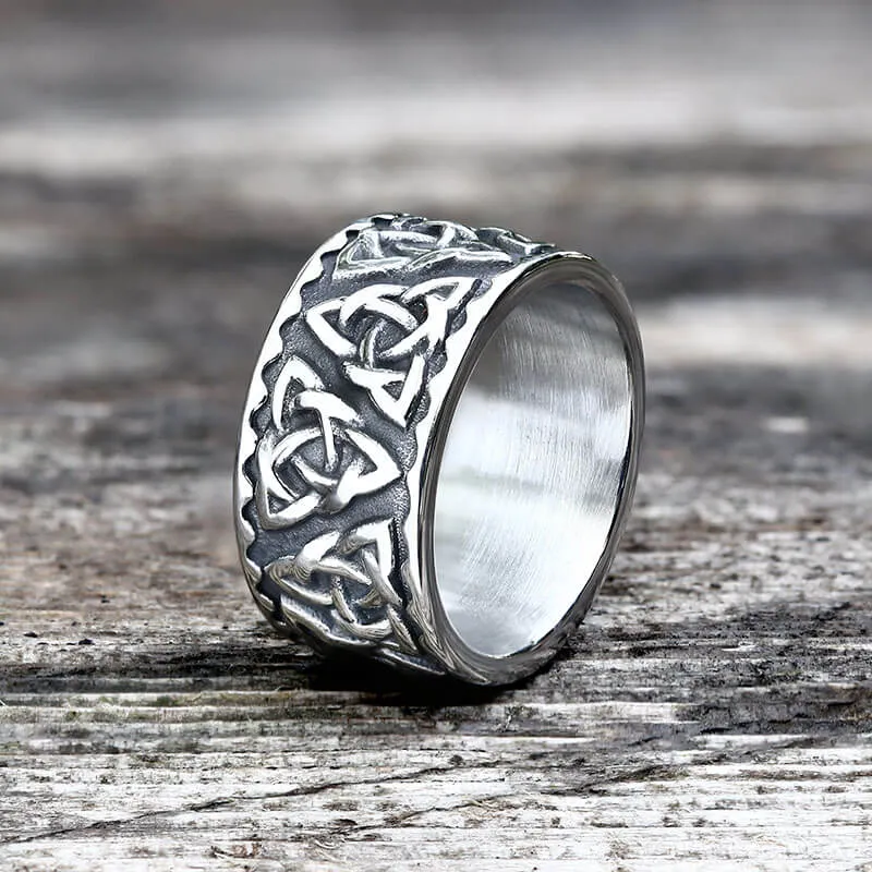 Vintage Surrounded Celtic Knot Stainless Steel Viking Ring sold by GTHIC