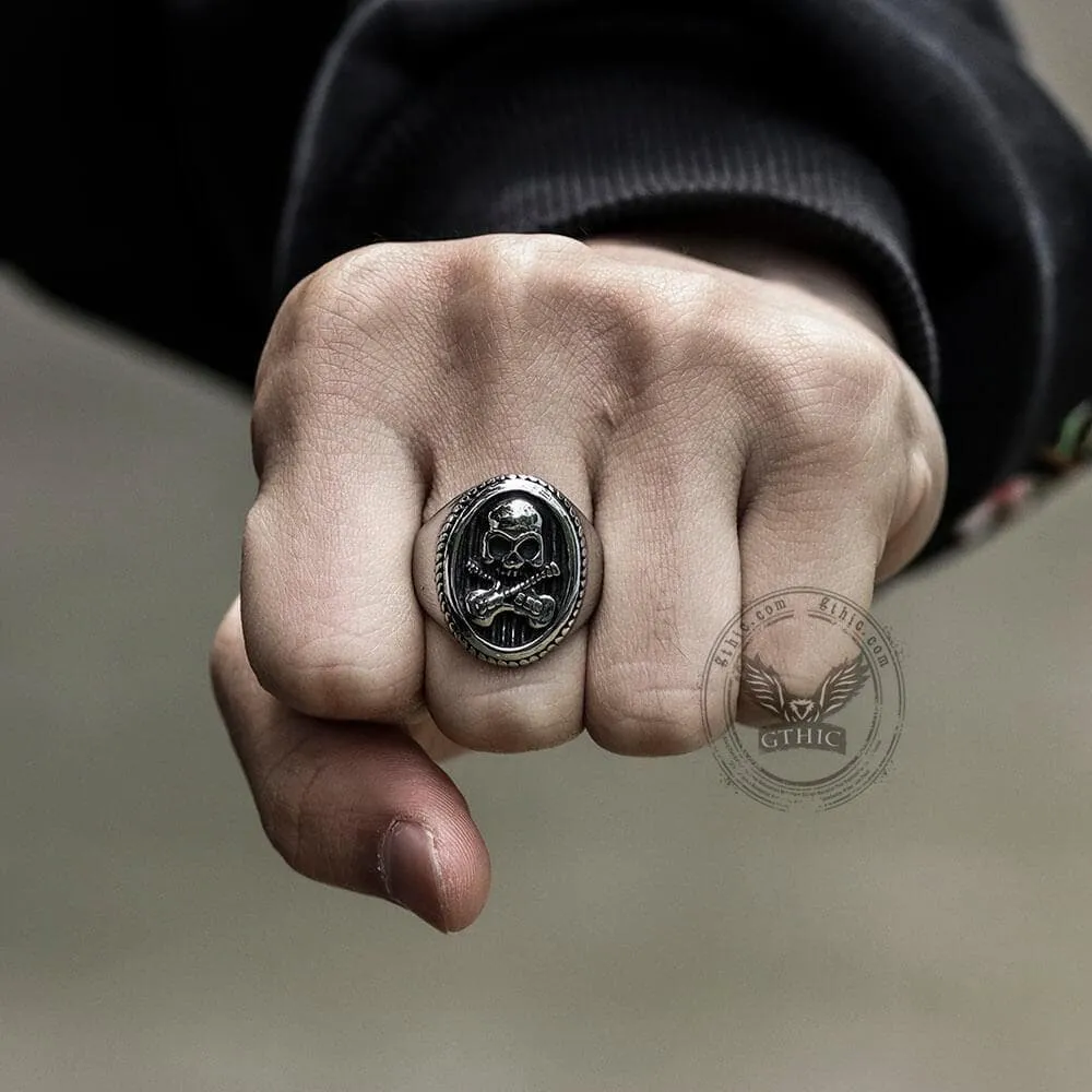Guitar Skull Stainless Steel Ring sold by GTHIC product image thumbnail 2