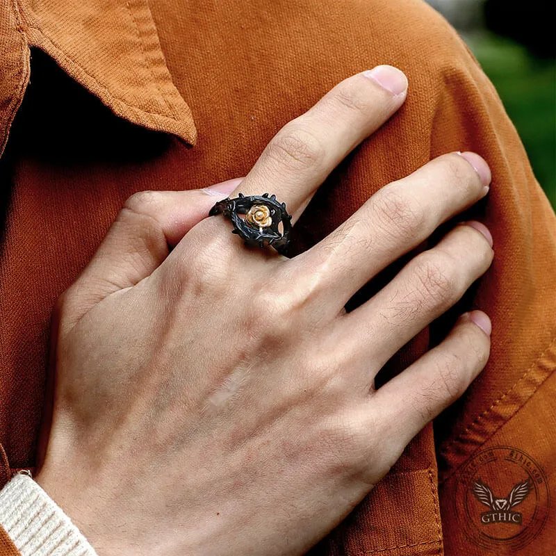 Rose Thorns Stainless Steel Gothic Ring sold by GTHIC product image thumbnail 2