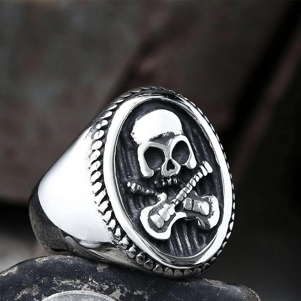 Guitar Skull Stainless Steel Ring sold by GTHIC