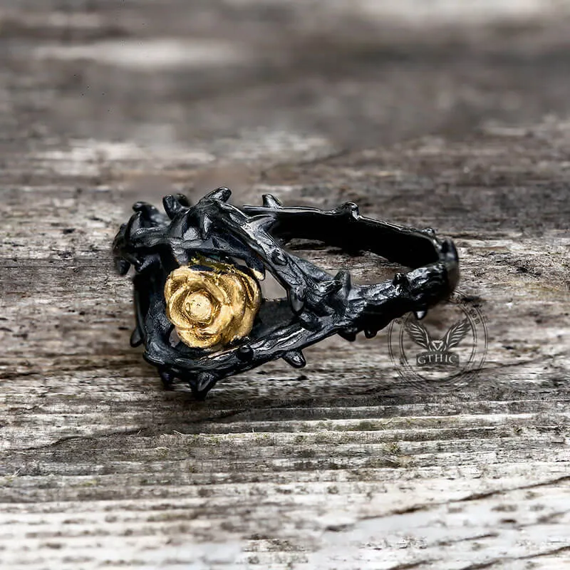 Rose Thorns Stainless Steel Gothic Ring sold by GTHIC product image thumbnail 4