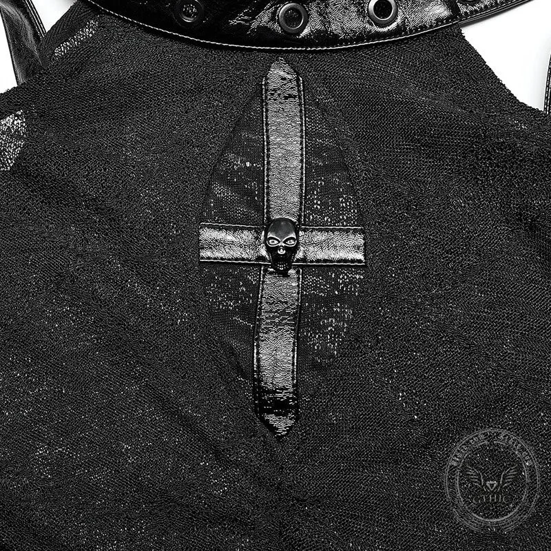 Gothic Hollow Out Cold-Shoulder Crop Top sold by GTHIC product image thumbnail 5