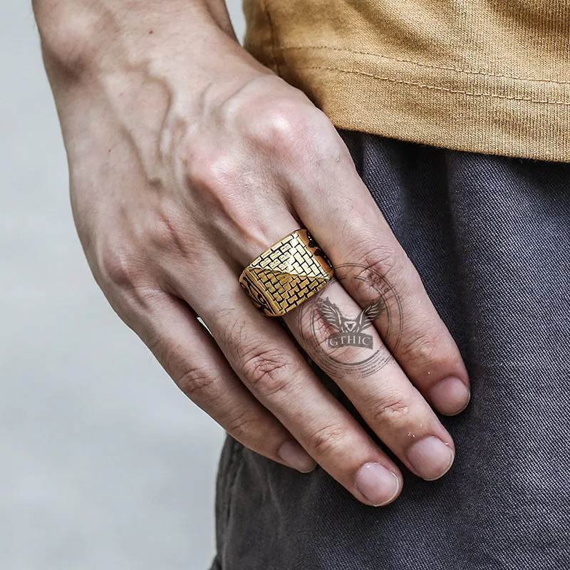 Egyptian Pyramid Eye of Ra Stainless Steel Ring sold by GTHIC product image thumbnail 2