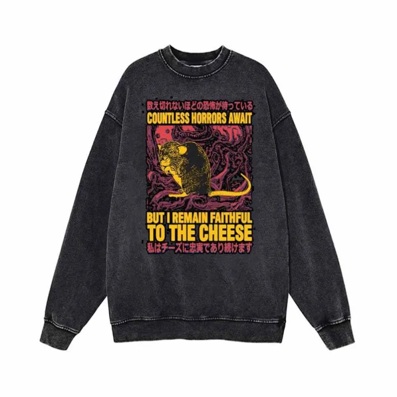 Countless Horrors Await Vintage Washed Sweatshirt sold by GTHIC