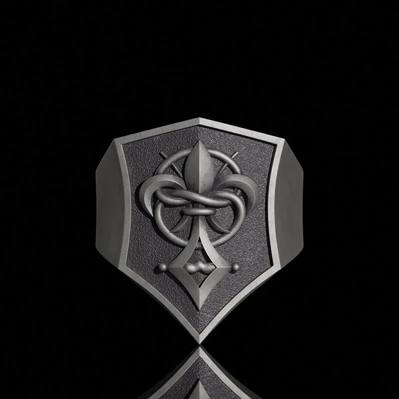 Fleur-De-Lis Sterling Silver Christian Ring sold by GTHIC product image thumbnail 2