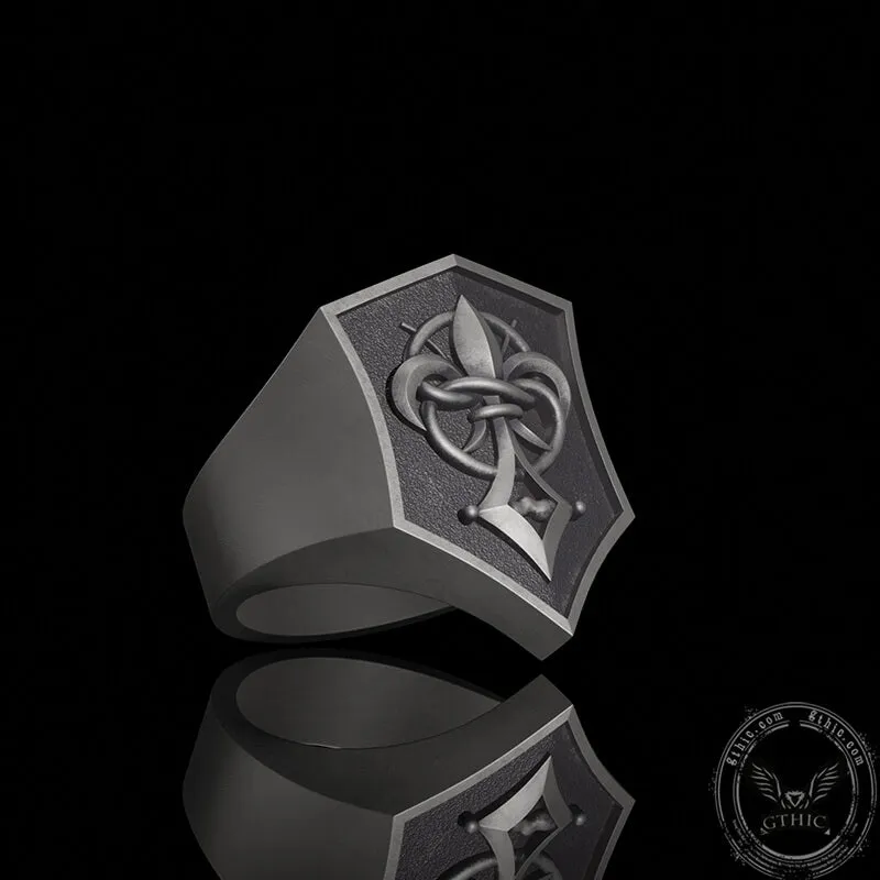 Fleur-De-Lis Sterling Silver Christian Ring sold by GTHIC product image thumbnail 4