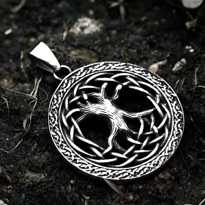 Yggdrasil Tree of Life Stainless Steel Viking Pendant sold by GTHIC