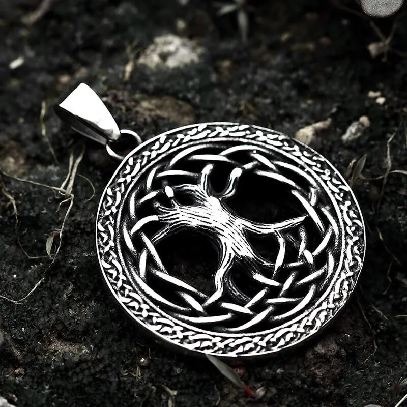 Yggdrasil Tree of Life Stainless Steel Viking Pendant sold by GTHIC