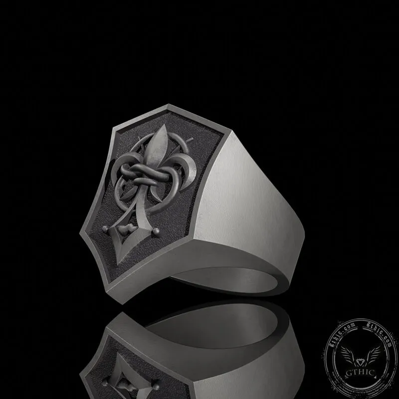 Fleur-De-Lis Sterling Silver Christian Ring sold by GTHIC product image thumbnail 3
