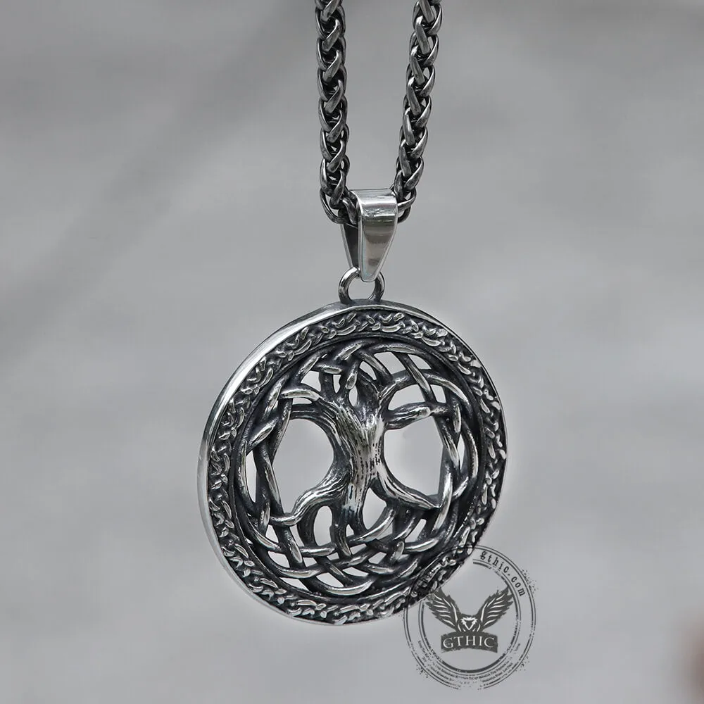 Yggdrasil Tree of Life Stainless Steel Viking Pendant sold by GTHIC product image thumbnail 3