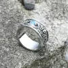 Eye And Rose Stainless Steel Goth Ring sold by GTHIC