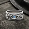 Eye And Rose Stainless Steel Goth Ring sold by GTHIC