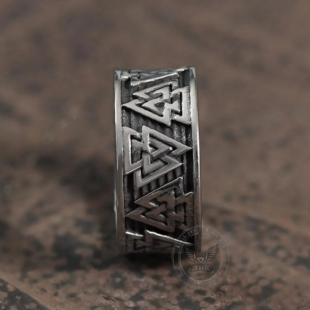 Retro Valknut Stainless Steel Viking Ring sold by GTHIC product image thumbnail 4