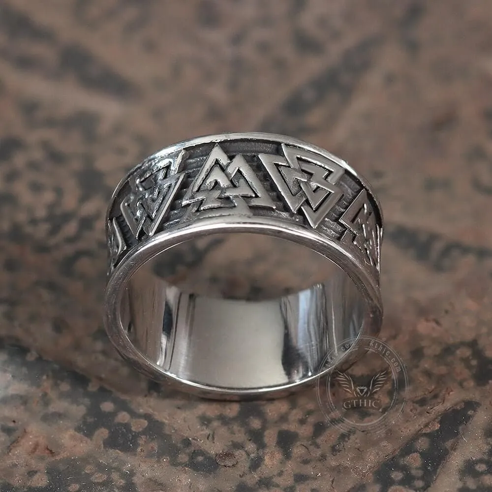 Retro Valknut Stainless Steel Viking Ring sold by GTHIC product image thumbnail 5