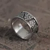 Retro Valknut Stainless Steel Viking Ring sold by GTHIC