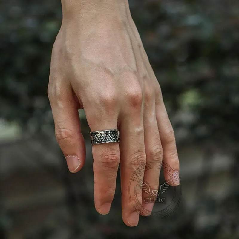 Retro Valknut Stainless Steel Viking Ring sold by GTHIC product image thumbnail 2