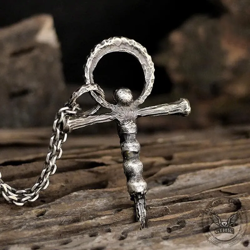 Skulls and Cross Sterling Silver Brass Pendant sold by GTHIC product image thumbnail 3