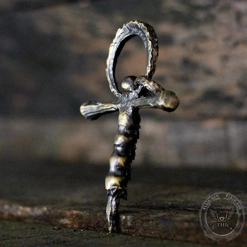 Skulls and Cross Sterling Silver Brass Pendant sold by GTHIC product image thumbnail 5