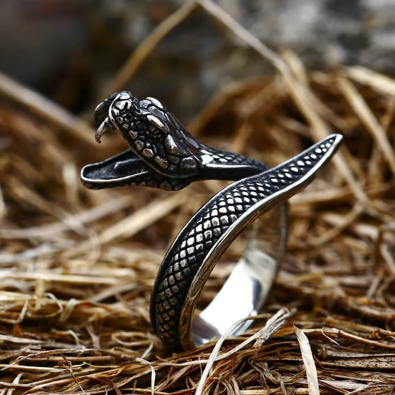 Vintage Cobra Stainless Steel Snake Ring sold by GTHIC