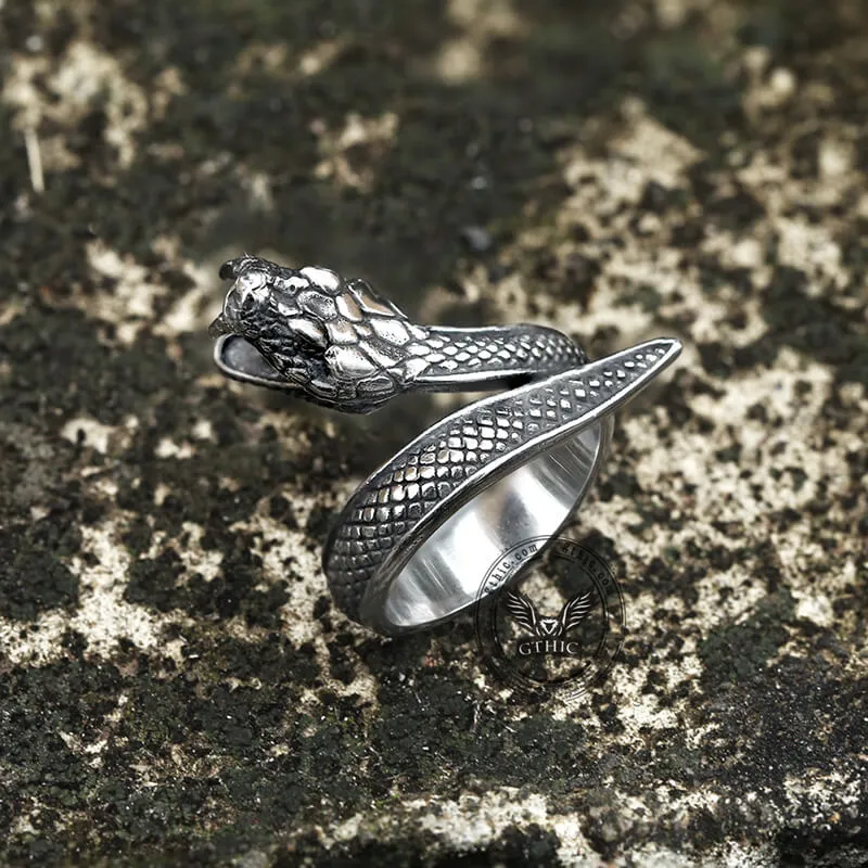 Vintage Cobra Stainless Steel Snake Ring sold by GTHIC product image thumbnail 5