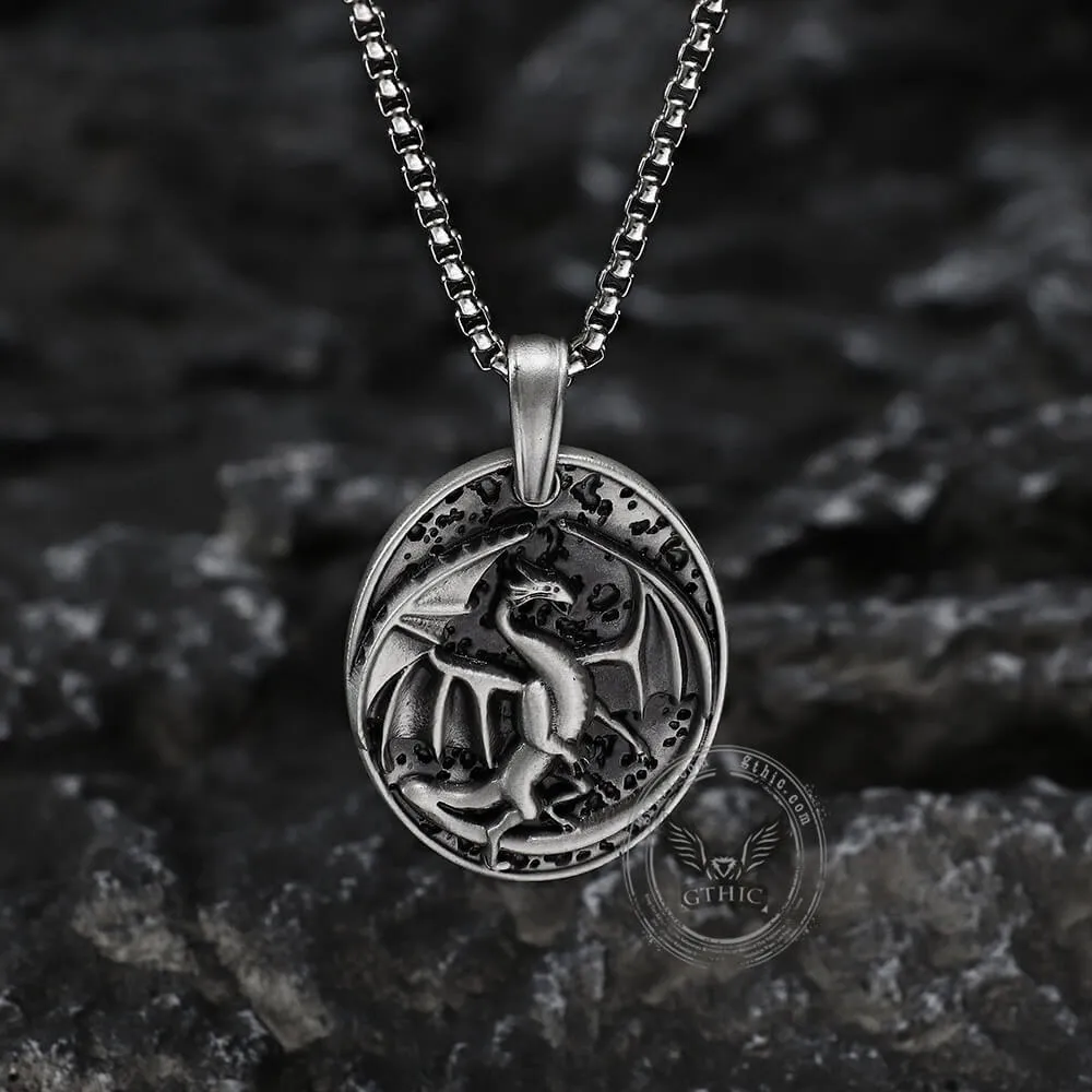Norse Dragon Pure Tin Necklace sold by GTHIC product image thumbnail 4