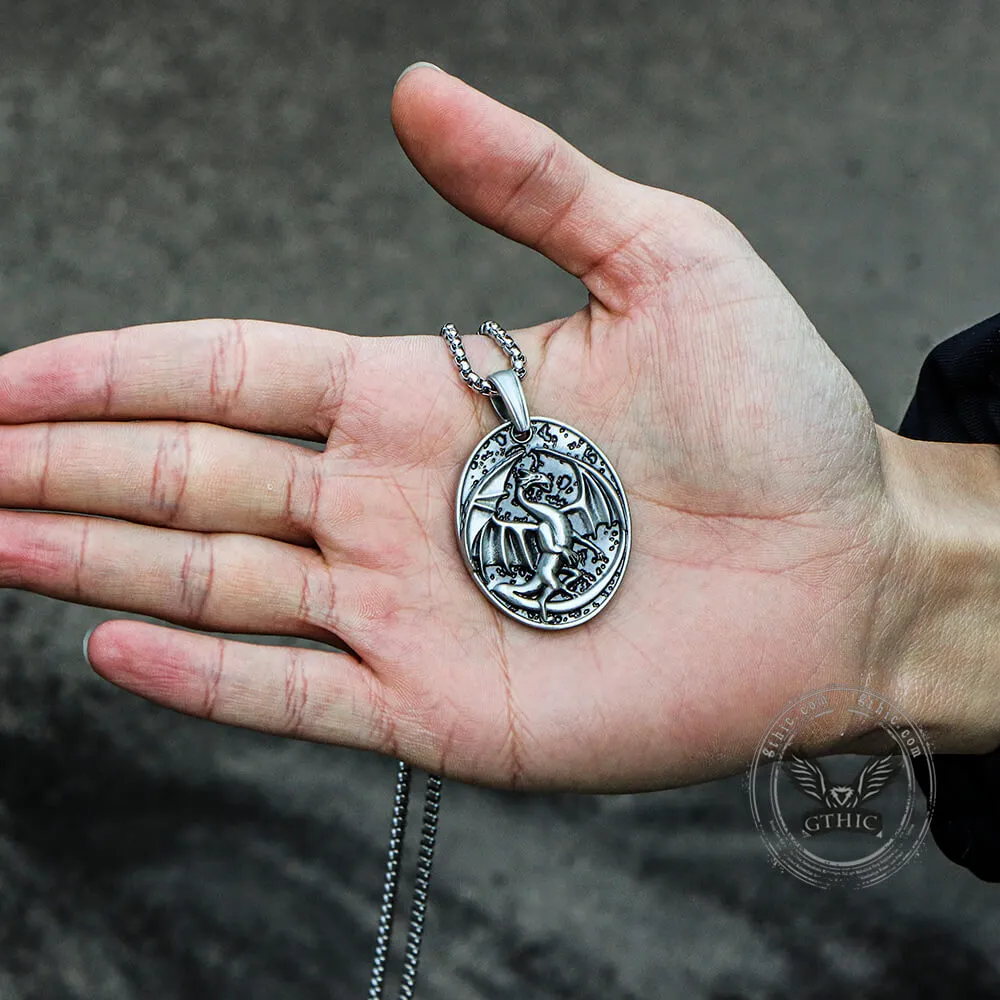 Norse Dragon Pure Tin Necklace sold by GTHIC product image thumbnail 2