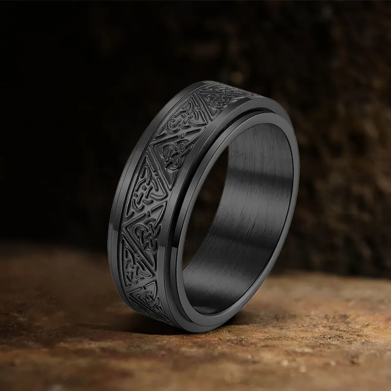 Nordic Celtic Triangle Knot Stainless Steel Spinner Ring sold by GTHIC product image thumbnail 4