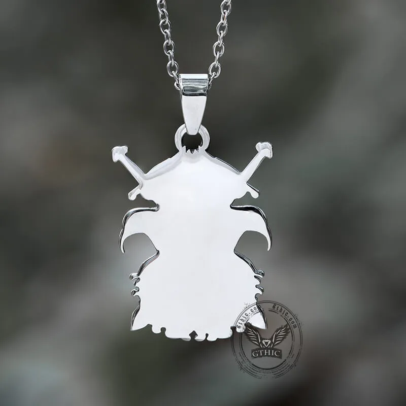 Odin And Raven Stainless Steel Viking Pendant sold by GTHIC product image thumbnail 4