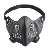 Skull Sun Leather Punk Half Facemask sold by GTHIC
