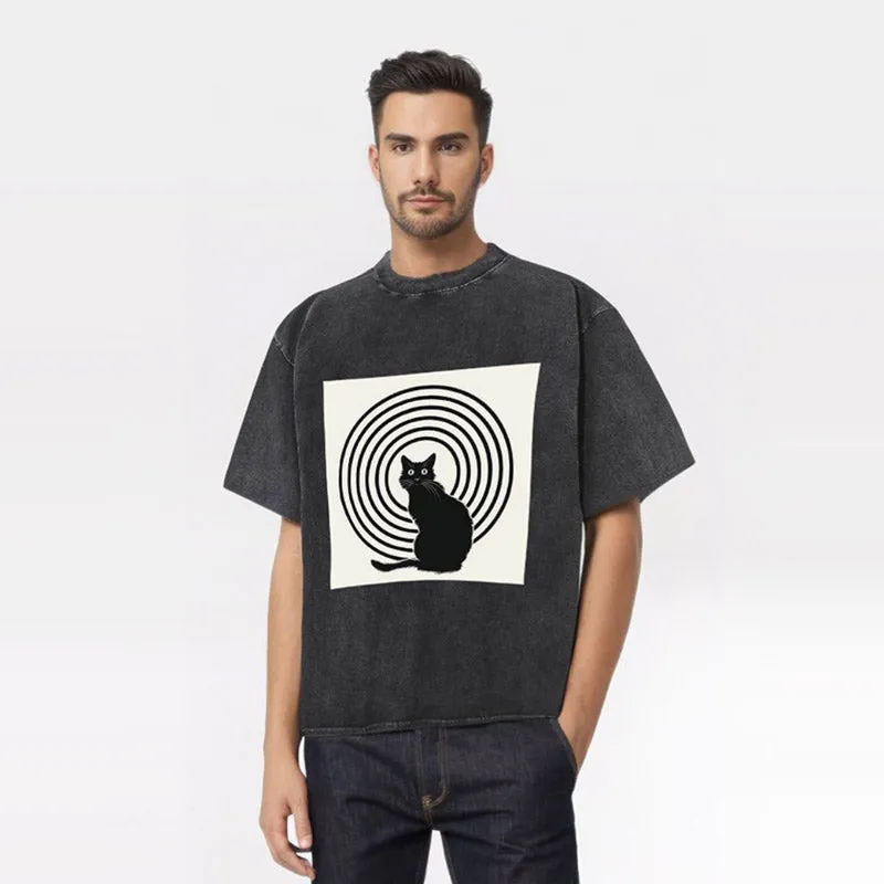 Vintage Washed Dreaming Cat T-shirt sold by GTHIC product image thumbnail 2