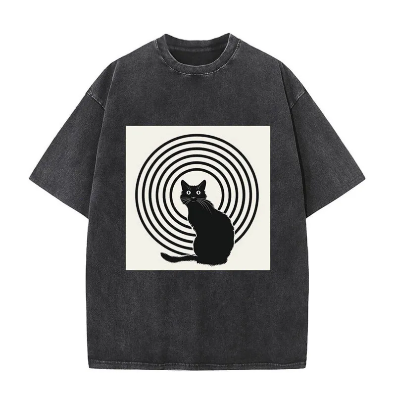 Vintage Washed Dreaming Cat T-shirt sold by GTHIC