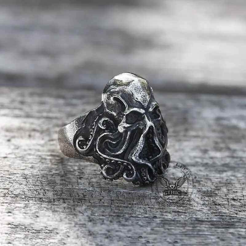Vintage Kraken Octopus Stainless Steel Ring sold by GTHIC product image thumbnail 5