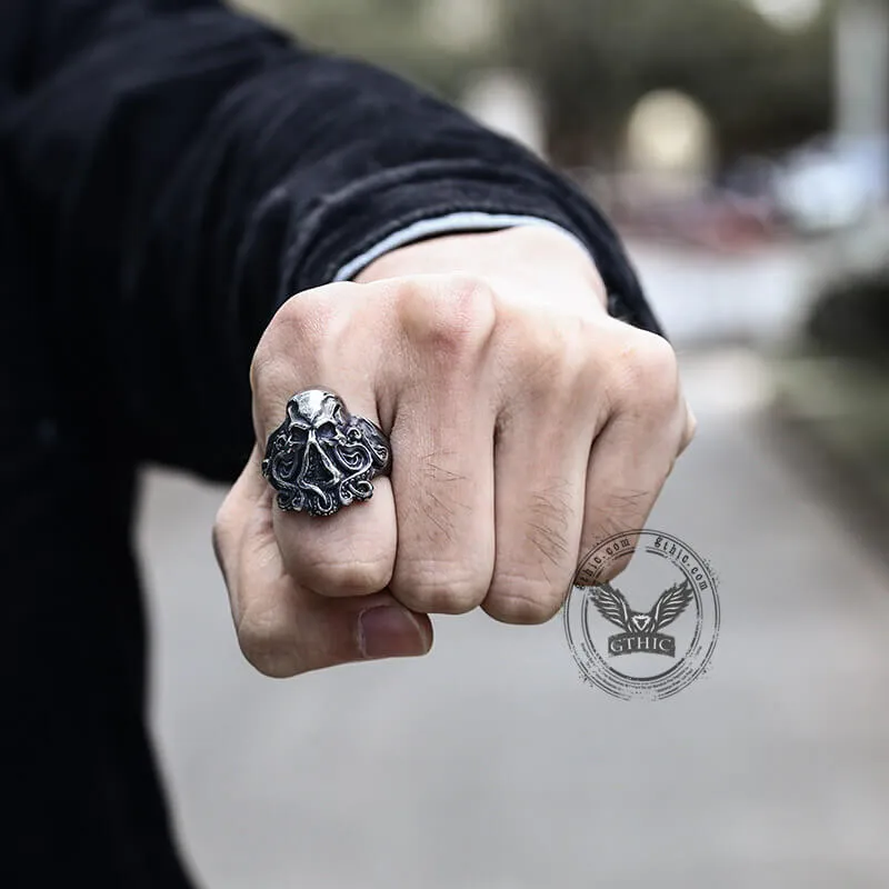 Vintage Kraken Octopus Stainless Steel Ring sold by GTHIC product image thumbnail 2