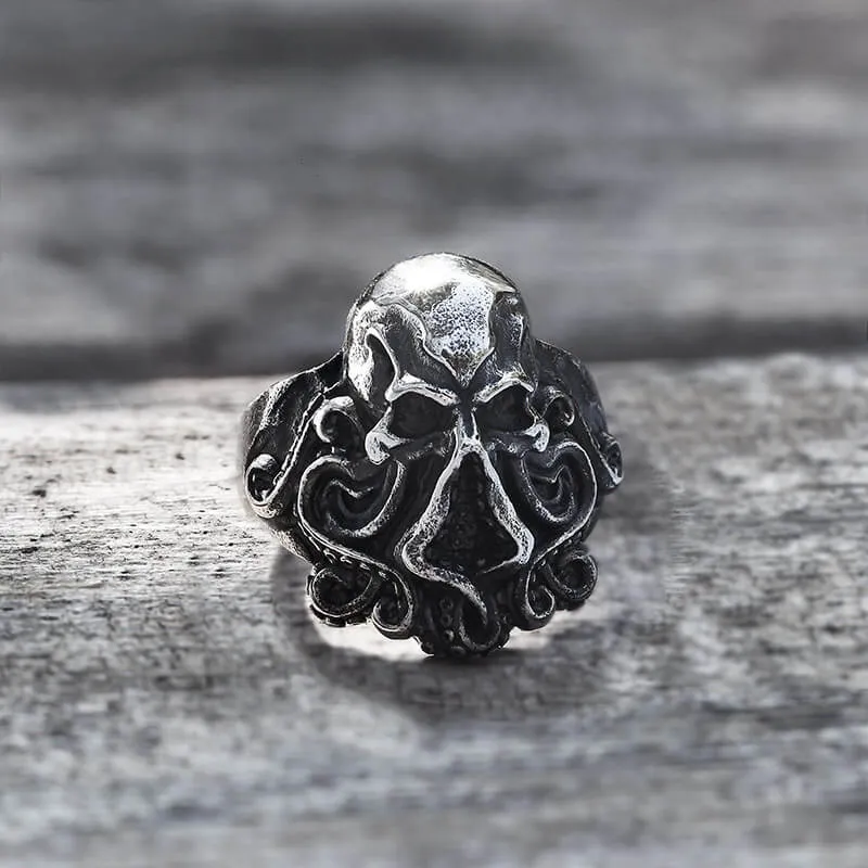 Vintage Kraken Octopus Stainless Steel Ring sold by GTHIC product image thumbnail 3