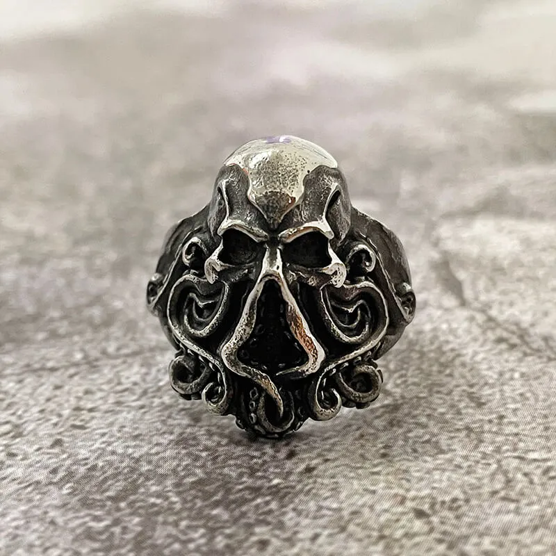 Vintage Kraken Octopus Stainless Steel Ring sold by GTHIC