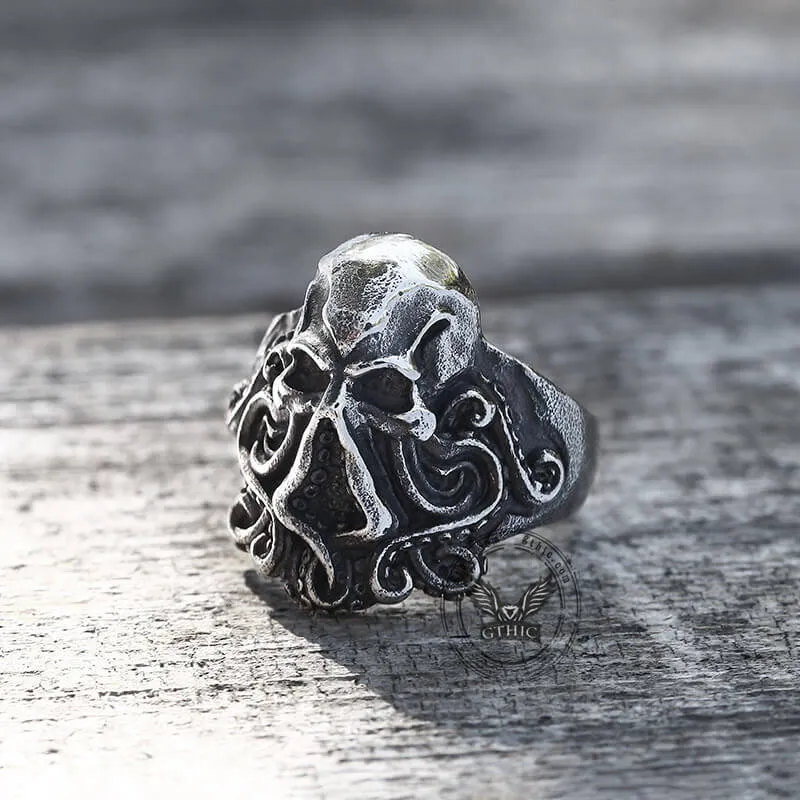 Vintage Kraken Octopus Stainless Steel Ring sold by GTHIC product image thumbnail 4