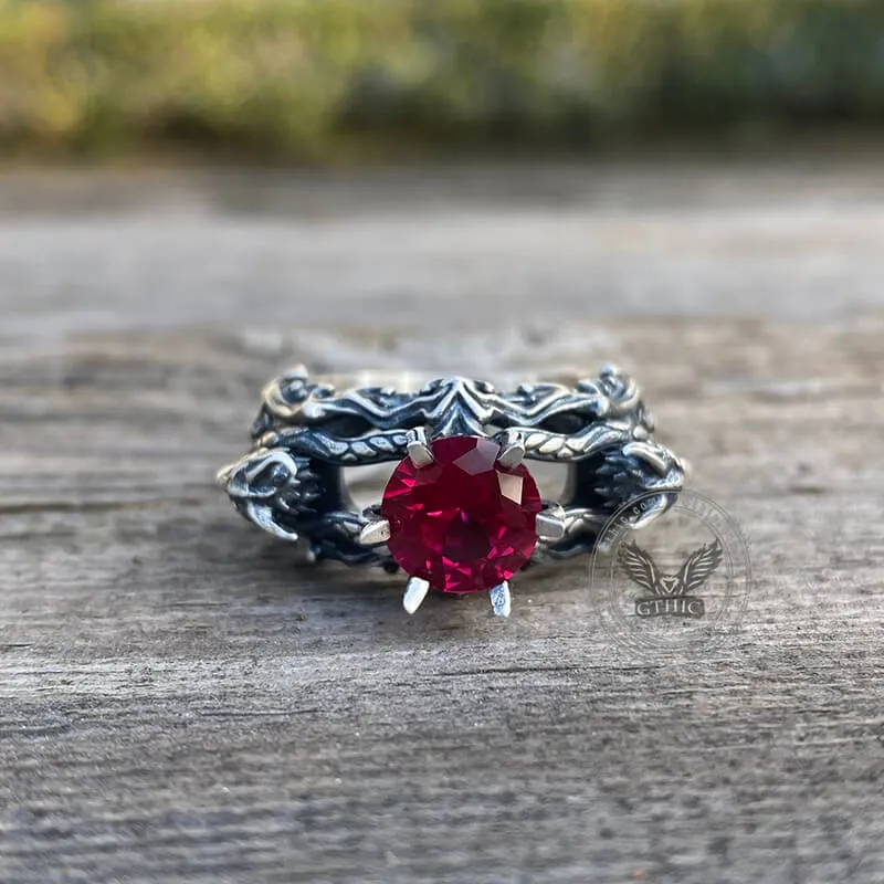 Vintage Dragon Zircon Sterling Silver Ring sold by GTHIC product image thumbnail 5