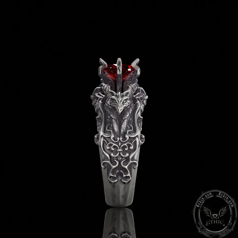 Vintage Dragon Zircon Sterling Silver Ring sold by GTHIC product image thumbnail 4