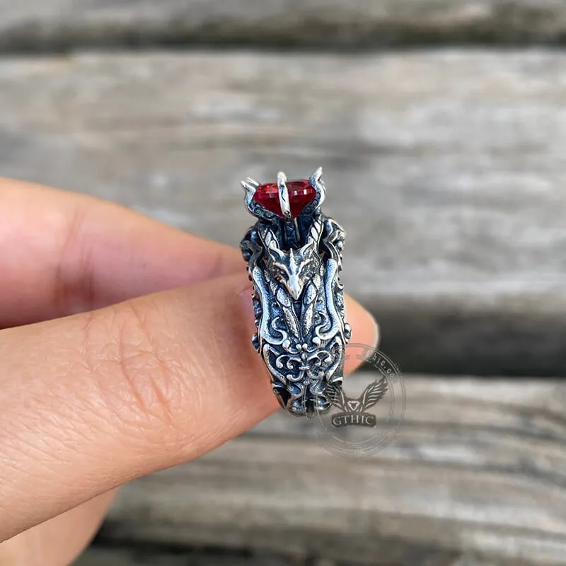 Vintage Dragon Zircon Sterling Silver Ring sold by GTHIC product image thumbnail 2