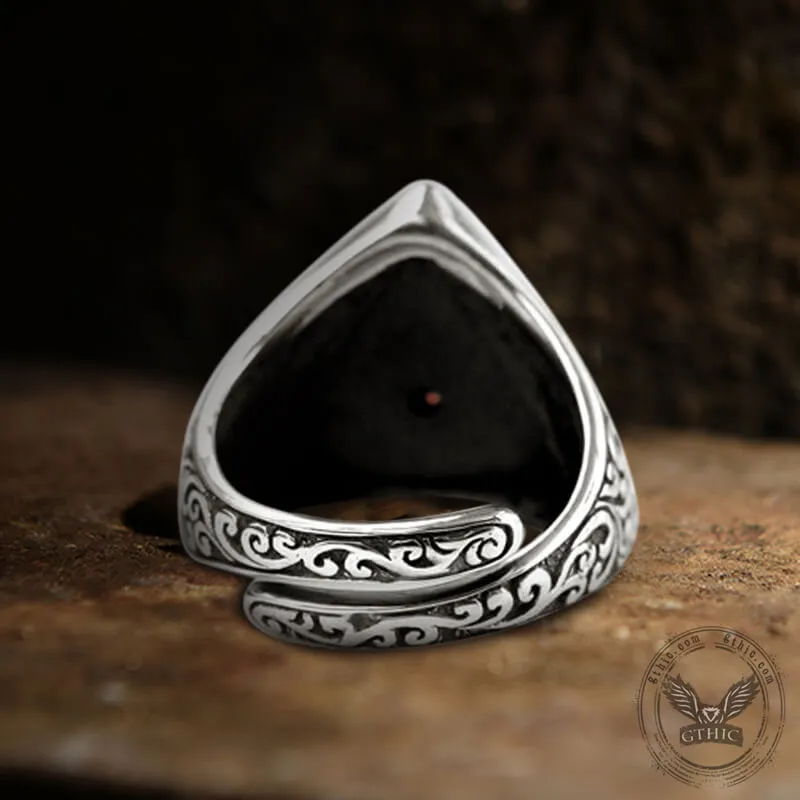 Eye of Providence Sterling Silver Masonic Adjustable Ring sold by GTHIC product image thumbnail 4