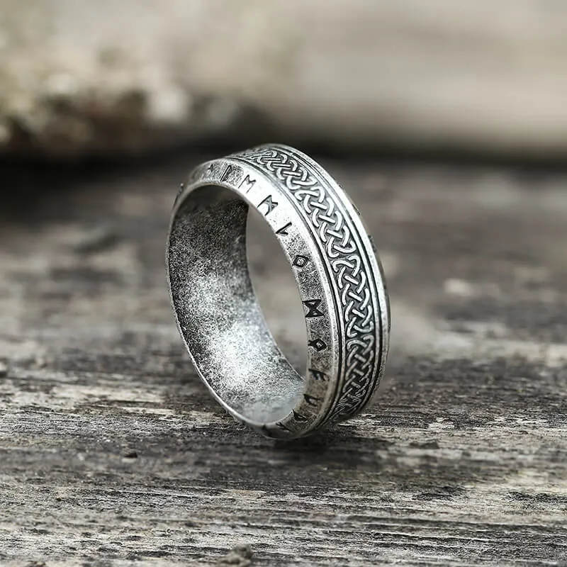 Norse Runes Celtic Knot Stainless Steel Viking Ring sold by GTHIC product image thumbnail 4