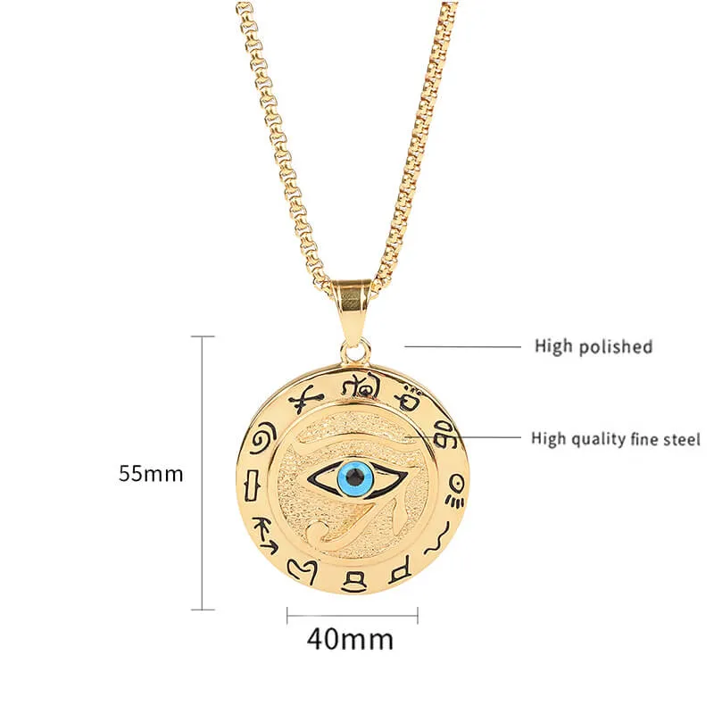 Egyptian Eye of Ra Stainless Steel Necklace sold by GTHIC product image thumbnail 4