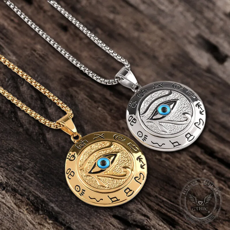 Egyptian Eye of Ra Stainless Steel Necklace sold by GTHIC