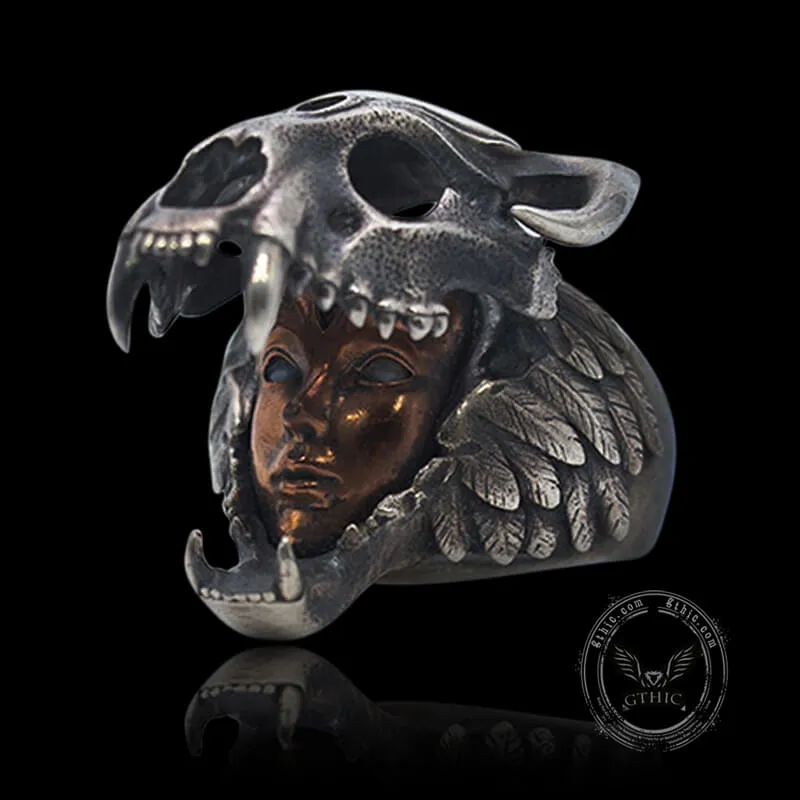 Aztec Jaguar warrior Sterling Silver Ring sold by GTHIC product image thumbnail 5