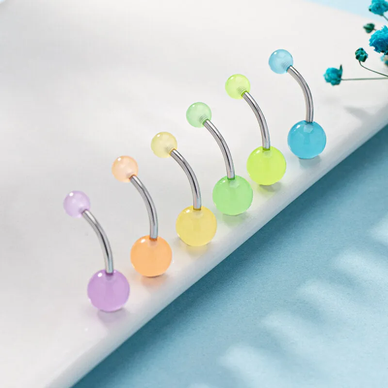 Luminous Candy Color Stainless Steel Piercing Ring sold by GTHIC