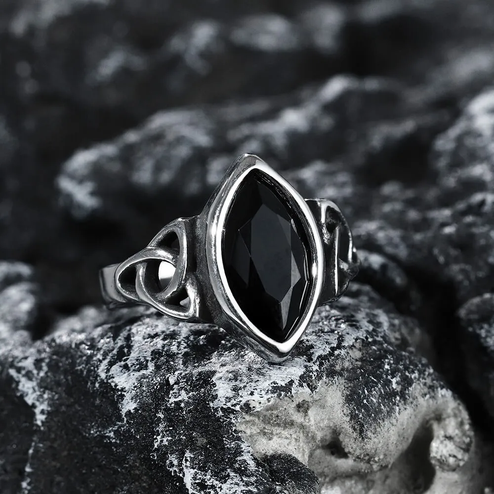 Celtic Knot Gemstone Stainless Steel Viking Ring sold by GTHIC product image thumbnail 5