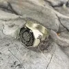 Vegvisir Celtic Knot Dragon Sterling Silver Viking Ring sold by GTHIC