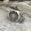 Vegvisir Celtic Knot Dragon Sterling Silver Viking Ring sold by GTHIC