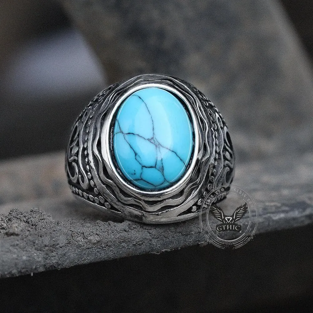 Vintage Pattern Gemstone Stainless Steel Ring sold by GTHIC product image thumbnail 5